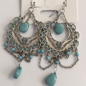 Blue Chandelier Earrings
